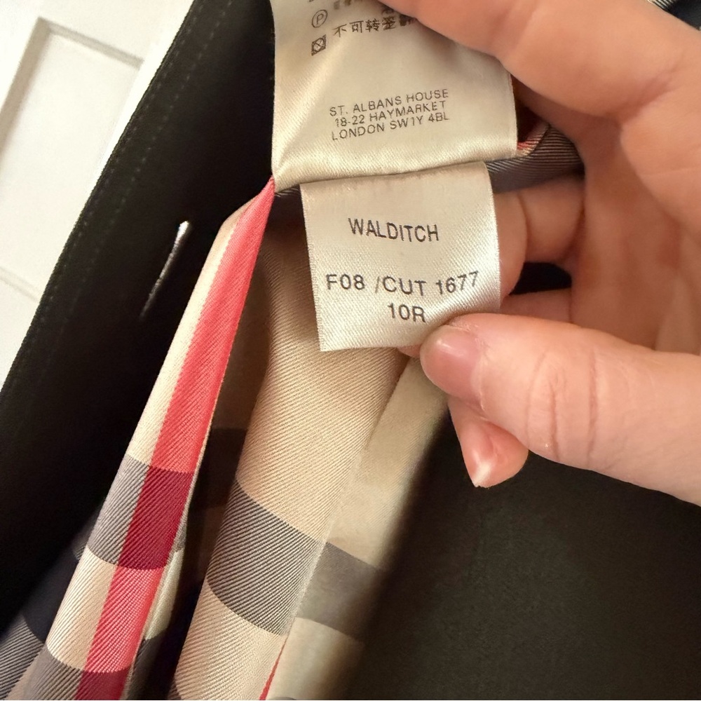 Burberry Walditch Olive Trench With Liner Size 10 EUC Classic Belted Trench - Picture 15 of 16